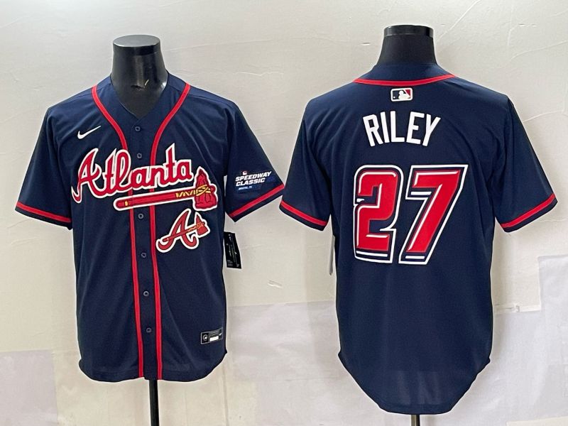 Men Atlanta Braves #27 Riley Drak Blue Nike 2025 MLB Jersey style 08->atlanta braves->MLB Jersey